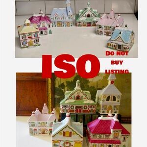 ISO lenox village lights of Christmas holiday set